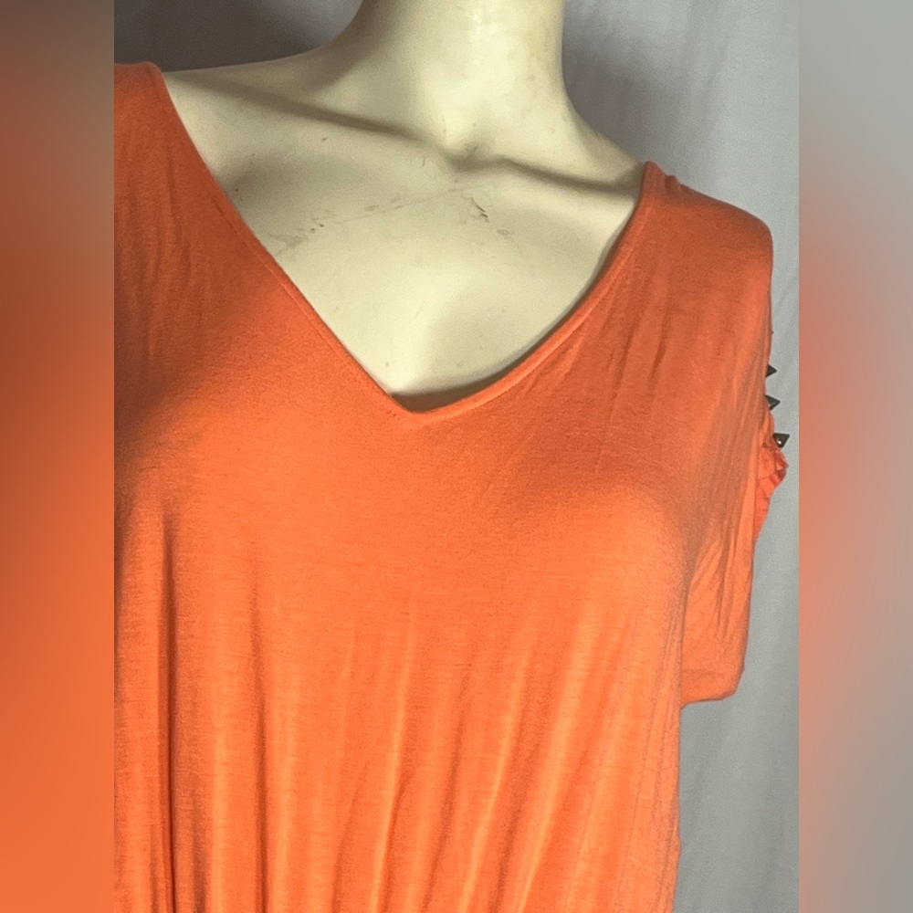 Buffalo David Bitton size medium Orange cotton stretch dress .